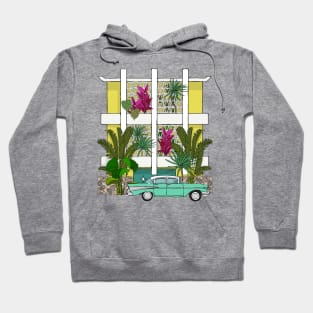 Mellow Yellow Breeze Block Apartments with Plants Hoodie